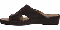 Brown Leather Cutout DG Logo Sandals Shoes 2