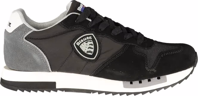 Black Polyurethane Men's Sneaker