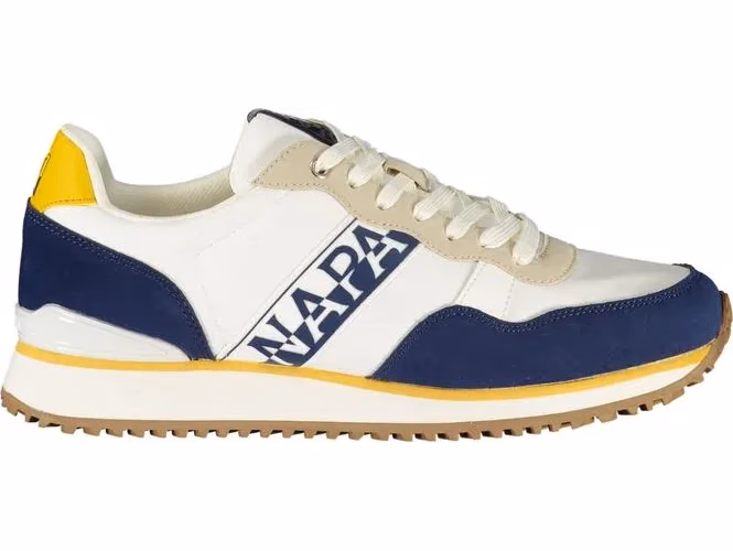 White Polyester Men's Sneaker