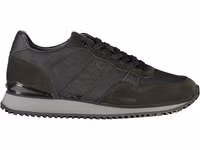 Black Polyester Mens Sneaker 1