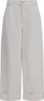 White Cotton Casual Pants 1