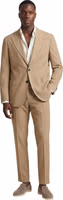 Beige Polyester Two-Piece Suit 1