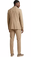 Beige Polyester Two-Piece Suit 2