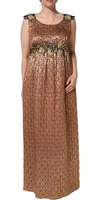 Brown Metallic Crystal Evening Gown Dress 5