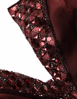 Maroon Embellished Vneck Evening Gown Dress 5