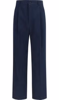 Blue Cotton Casual Pants 1