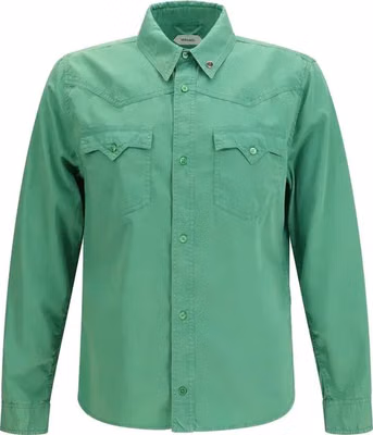 Bicolor Cotton Shortsleeve Shirt