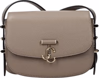 Gray Leather Crossbody Bag 1