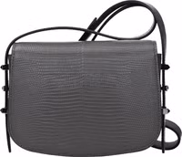 Gray Leather Shoulder Bag 3