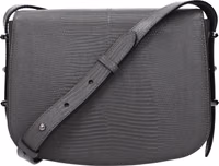 Gray Leather Crossbody Bag 3