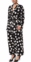 Black White Polka Dot Pajama 2 Piece Set Sleepwear 5