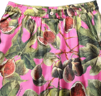 Fuchsia Fig Fruit Leaf Tapered Trouser Pants 2
