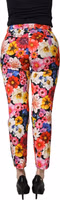 Multicolor Floral Print Tapered Trouser Pants 1