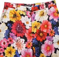 Multicolor Floral Print Tapered Trouser Pants 2
