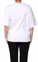 White I'm A Super Model Fan Print Jersey T-shirt 1