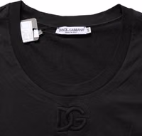 Black Cotton Short-Sleeve Crew Neck T-shirt 3