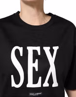 Black Jersey Graphic Short Sleeve Crew Neck T-shirt 2