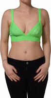 Neon Green Soft Cup Logo-Trim Bra Cropped Top 5
