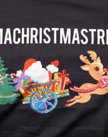 Black #IAMACHRISTMASTREE Print Cotton T-shirt 1