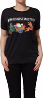 Black #IAMACHRISTMASTREE Print Cotton T-shirt 2