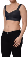 Black Denim Corset Bralette Cotton Cropped Top 5