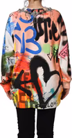 Multicolor Embellished Graffiti Sweatshirt 4
