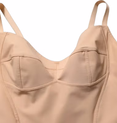 Nude Nylon Full Body Shaper Bodysuit Top