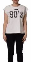 White Cotton Graphic Sleeveless Tank Top 3