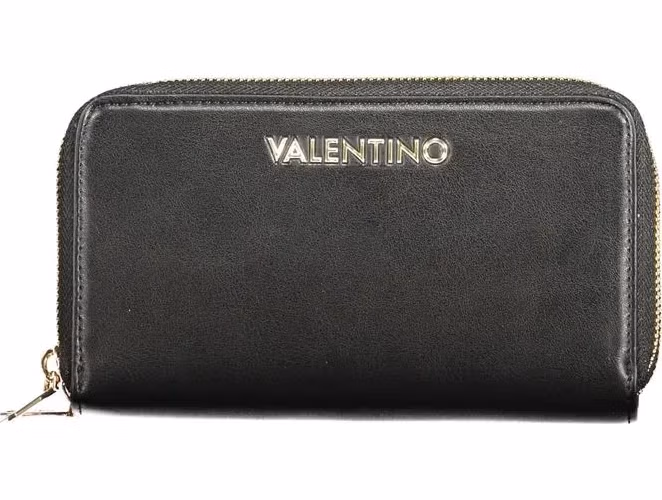 Black Polyurethane Women's Wallet