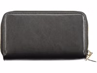 Black Polyurethane Women's Wallet 2