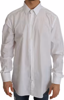 White 100% Cotton GOLD Slim Dress Shirt 1