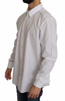 White 100% Cotton GOLD Slim Dress Shirt 2