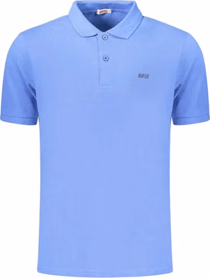 Blue Cotton Men's Polo Shirt