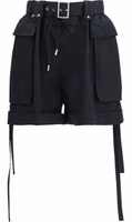 Black Cotton Bermuda Shorts 1