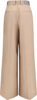Beige Cotton Flared Pants 2
