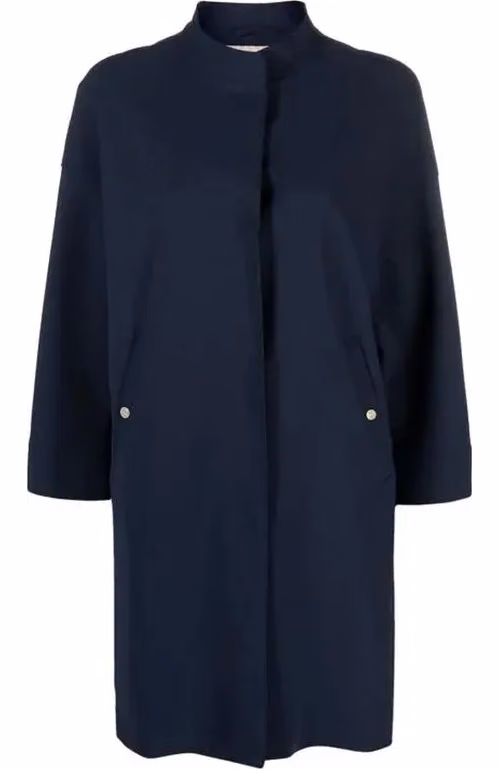 Blue Elastane Coat