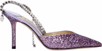 Purple Plastic Stiletto Heel Sandals 1