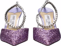 Purple Plastic Stiletto Heel Sandals 3