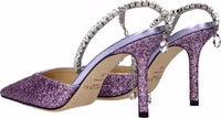 Purple Plastic Stiletto Heel Sandals 4