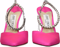 Pink Satin Stiletto Heel Sandals 3