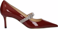 Red Leather High Heel Pumps 1