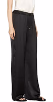 Black Polyamide Casual Pants 2