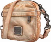 Beige Vintage Leather Logo Plaque Shoulder Borse Men Bag 1