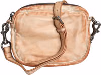 Beige Vintage Leather Logo Plaque Shoulder Borse Men Bag 2