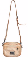 Beige Vintage Leather Logo Plaque Shoulder Borse Men Bag 3