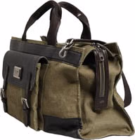 Military Green Two Tone Tote Duffel Shoulder Borse Bag 1