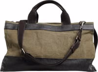 Military Green Two Tone Tote Duffel Shoulder Borse Bag 2