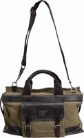 Military Green Two Tone Tote Duffel Shoulder Borse Bag 4