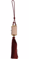 Pink Exotic Leather Mini Mirror Tassel Makeup Bag 3