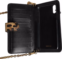 Flip Cover Brown Leopard Crystal iPhone X - XS Case 2